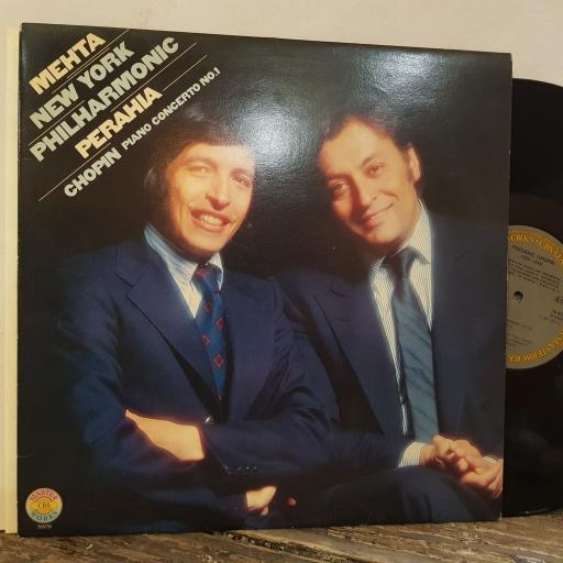 FREDERIC CHOPIN - MURRAY PERAHIA, NEW YORK PHILHARMONIC ORCHESTRA, ZUBIN MEHTA Concerto for iano and orchestra no.1, 12" vinyl LP. 76970.