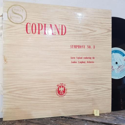 COPLAND - LONDON SYMPHONY ORCHESTRA Third symphony, 12" vinyl LP. SCM34.