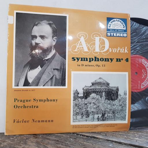 ANTONIN DVORAK, THE PRAGUE SYMPHONY ORCHESTRA, VACLAV NEUMANN Symphony no.4 in d minor, op.13, 12" vinyl LP. ST50004.