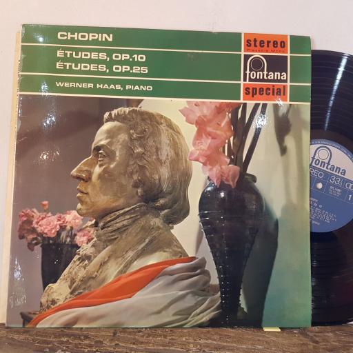 CHOPIN, WERNER HAAS Etudes, op.10 / etudes, op.25, 12" vinyl LP. SFL14061.