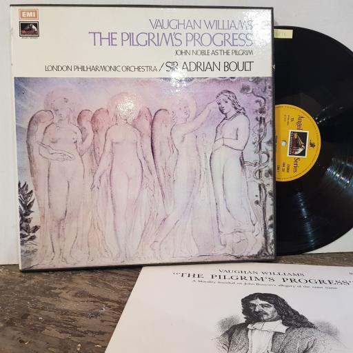 VAUGHAN WILLIAMS, JOHN NOBLE, LONDON PHILHARMONIC ORCHESTRA, SIR ADRIAN BOULT The pilgrim's progress, 3x 12" vinyl LP. SLS959.
