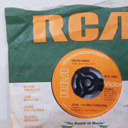 DAVID BOWIE John i'm only dancing, Hang on to yourself, 7" vinyl single. RCA2263
