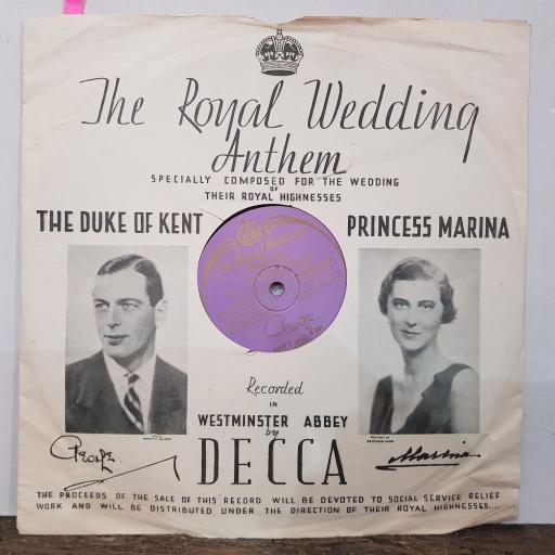 WESMINSTER ABBEY CHOIR The royal wedding anthem: alleluya, 10" vinyl 78. R001