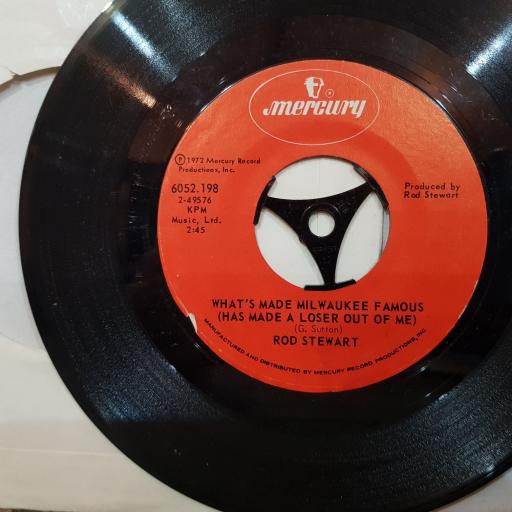 ROD STEWART Angel, What's made milwaukee amous (has made a loser out of me), 7" vinyl single. 6052198