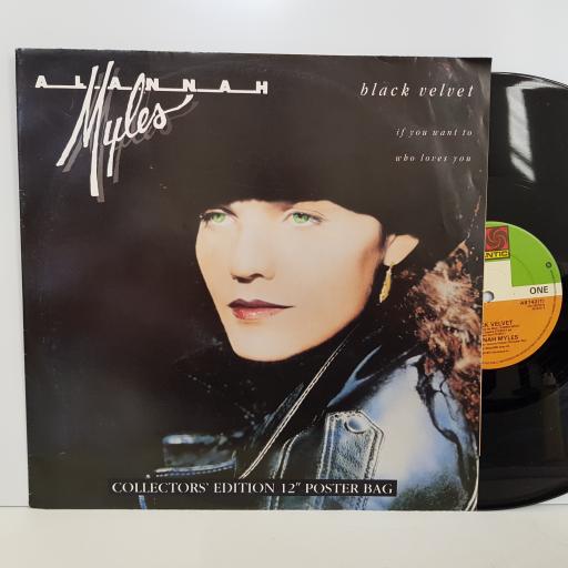 ALANNAH MYLES black velvet. A8742TW. COLLECTORS EDITION 12" POSTER BAG. 3 track 12" vinyl EP