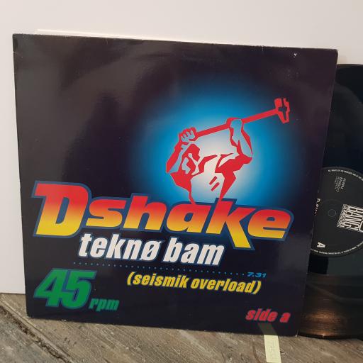 D-SHAKE Tekno bam (seismic overload), 12" vinyl LP. BANG017