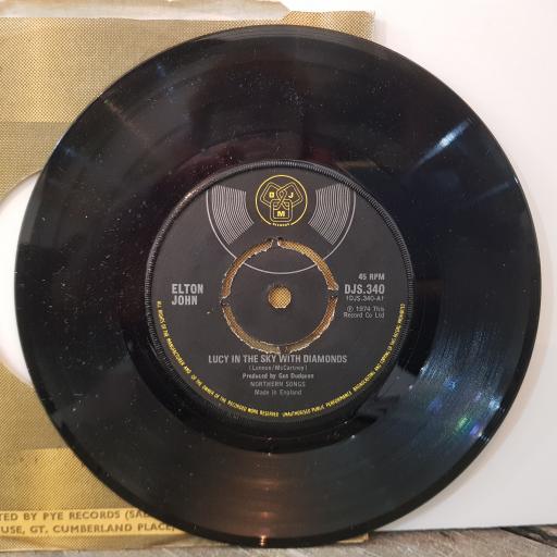 ELTON JOHN Lucy in the sky with diamonds, 7" vinyl single. DJS340