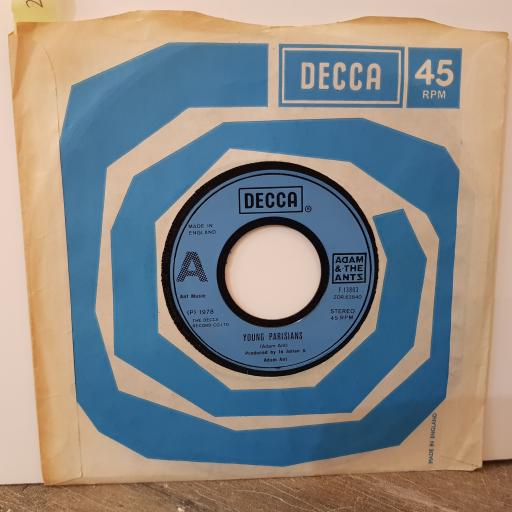 ADAM & THE ANTZ Young parisians, 7" vinyl single. F13803