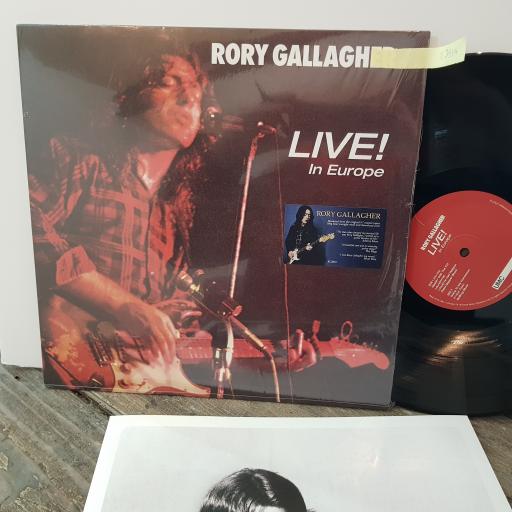 RORY GALLAGHER Live! in europe, 12" vinyl LP. 5797718