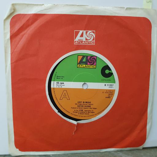 SISTER SLEDGE Lost in music, 7" vinyl single. K11337