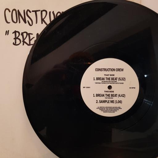 CONSTRUCTION CREW Break the beat, 12" vinyl LP. BP12001