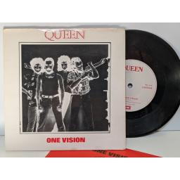 QUEEN One vision, Blurred vision, 7" vinyl SINGLE. QUEEN6