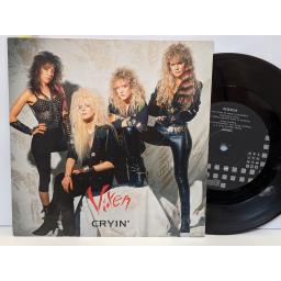 VIXEN Cryin', Desperate, 7" vinyl SINGLE. MT60