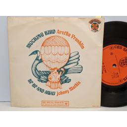 ARETHA FRANKLIN JOHNNY MATHIS Mocking bird Up up & away, 7" vinyl SINGLE. WB731