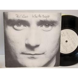 PHIL COLLINS In the air tonight, The roof is leaking, 7" vinyl SINGLE. VS102