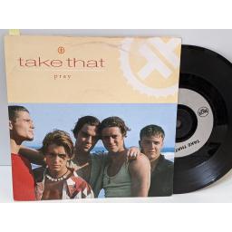 TAKE THAT Pray (radio edit and acapella), 7" vinyl SINGLE. 74321154507