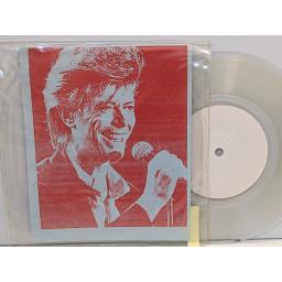 DAVID BOWIE Press conference players theatre london 20 3 1987, 7" clear vinyl SINGLE. SPIDER1C