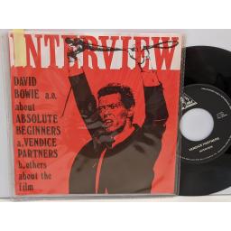 DAVID BOWIE Vendice partners interview, 7" vinyl SINGLE. TH31FFF