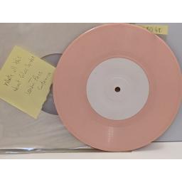 DAVID BOWIE "What's all this about glass spiders" london press conference, 7" PINK vinyl SINGLE. UNKNOWN