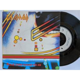 DEF LEPPARD Pour some sugar on me, I wanna be your hero, 7" vinyl SINGLE. LEP2