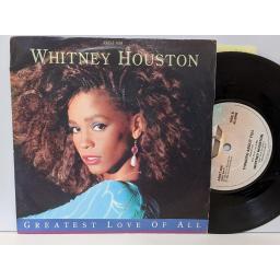 WHITNEY HOUSTON Greatest love of all, Thinking about you, 7" vinyl SINGLE. ARIST658