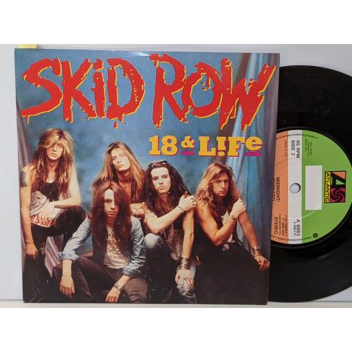 SKID ROW 18 and life, Midnight tornado, 7" vinyl SINGLE. A8883
