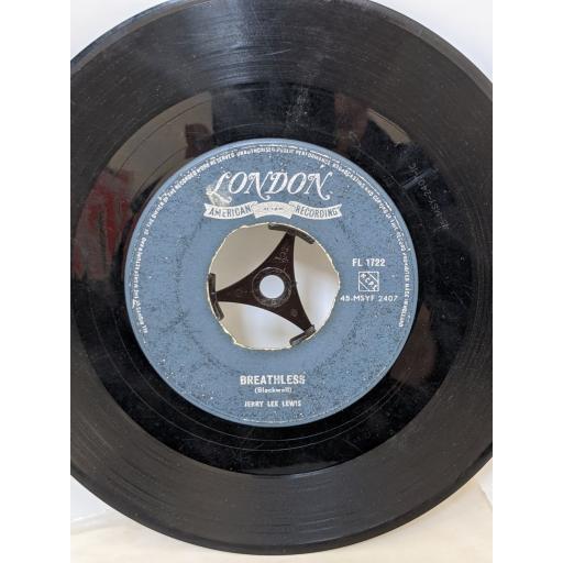 JERRY LEE LEWIS Breathless, Down the line, 7" vinyl SINGLE. FL1722