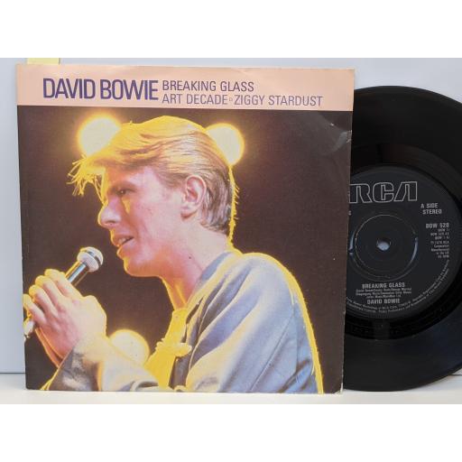 DAVID BOWIE breaking glass, art decade, ziggy stardust 7" vinyl SINGLE. BOW520