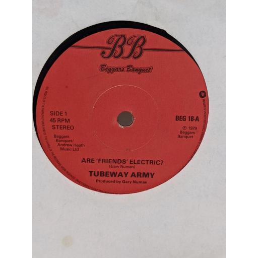 TUBEWAY ARMY Are 'friends' electric?, We are so fragile?, 7" vinyl SINGLE. BEG18