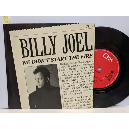 BILLY JOEL We didn't start the fire, House of blue light, 7" vinyl SINGLE. JOEL1