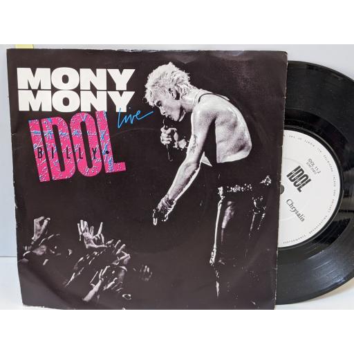 BILLY IDOL Mony mony, Shakin' all over (live), 7" vinyl SINGLE. IDOL11