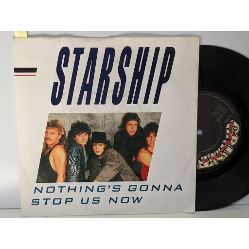 STARSHIP Nothing's gonna stop us now, Layin' it on the line, 7" vinyl SINGLE. FB49757