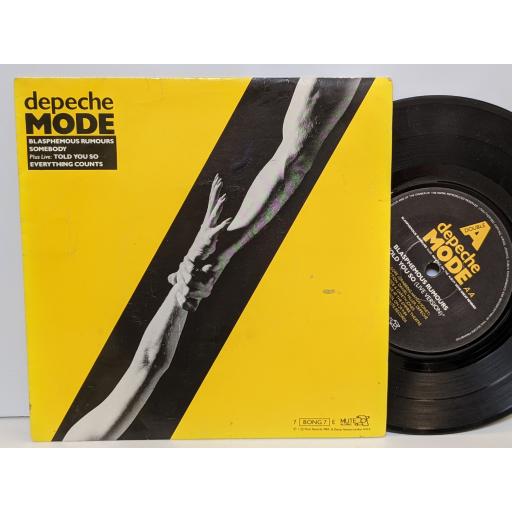 DEPECHE MODE Somebody, Everything counts (live), Blasphemous rumours, Told you so (live), 7" vinyl SINGLE. 7BONG7