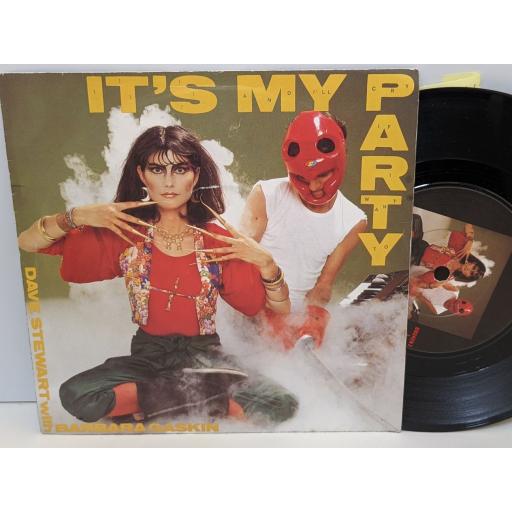 DAVE STEWART WITH BARBARA GASKIN It's my party, Waiting in the wings, 7" vinyl SINGLE. BROKEN2
