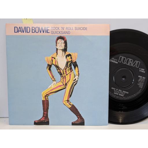 DAVID BOWIE rock n Roll suicide, Quicksand 7" vinyl SINGLE. BOW503