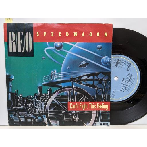 REO SPEEDWAGON Can't fight this feeling, rock 'n' roll star, 7" vinyl SINGLE. A4880