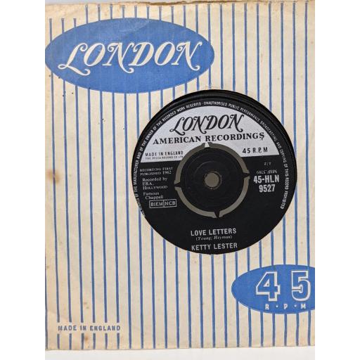 KETTY LESTER Love letters, I'm a fool to want you, 7" vinyl SINGLE. 45HLN9527