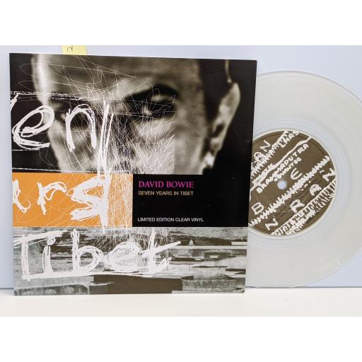 DAVID BOWIE seven years in Tibet,limited edition clear 7" vinyl SINGLE. BM110.