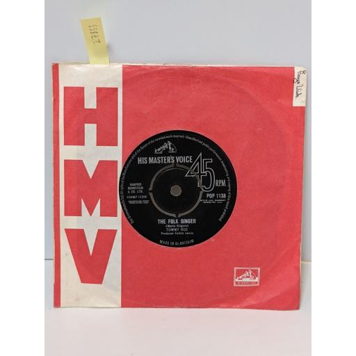 TOMMY ROE The folk singer, Count on me, 7" vinyl SINGLE. POP1138