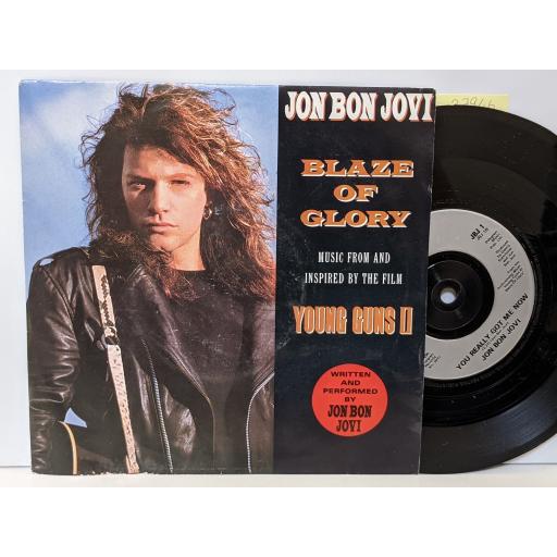 JON BON JOVI Blaze of glory, You really got me now, 7" vinyl SINGLE. JBJ1