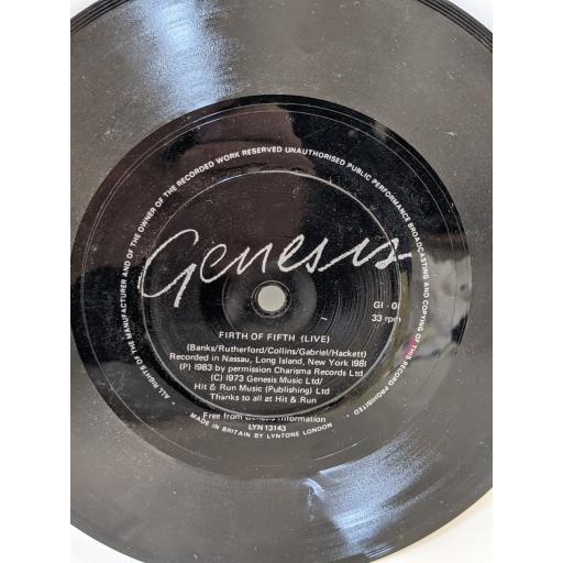 GENESIS Firth of fith (live), FLEXI-DISC, 7" vinyl SINGLE. LYN13143