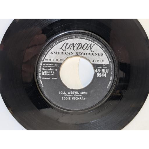 EDDIE COCHRAN Boll weevil song, Somethin' else, 7" vinyl SINGLE. 45HLU8944