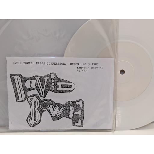 DAVID BOWIE Press conference players theatre london 20 3 1987, 7" white vinyl SINGLE. SPIDER1