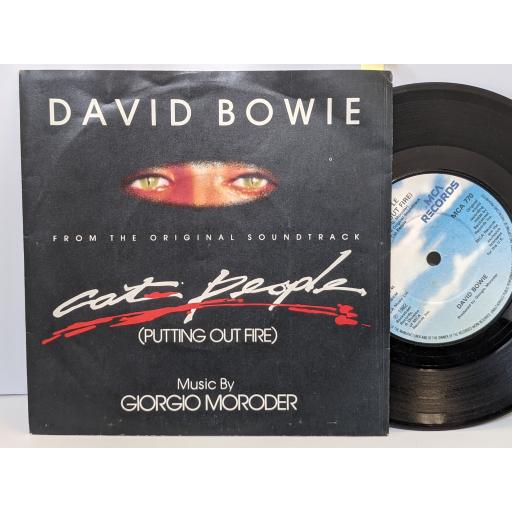 DAVID BOWIE Cat people (putting out fire), Paul's theme (jogging chase), 7" vinyl SINGLE. MCA770