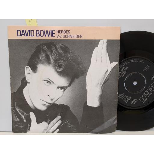 DAVID BOWIE Heroes, V-2 Schneider 7" vinyl SINGLE. BOW513