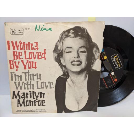 MARILYN MONROE I wanna be loved by you, I'm thru with love, &" vinyl SINGLE. 67031