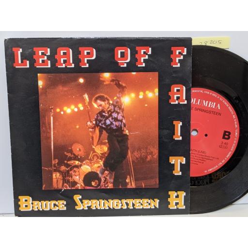 BRUCE SPRINGSTEEN Leap of faith, (live), 7" vinyl SINGLE. 6583697