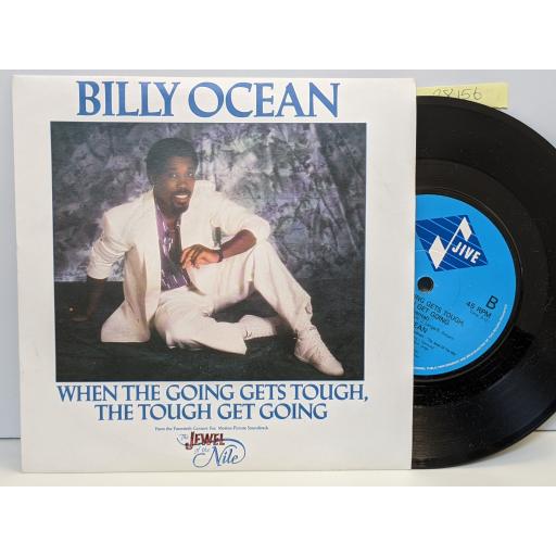 BILLY OCEAN When the going gets tough the tough get going, (instrumental), 7" vinyl SINGLE. JIVE114