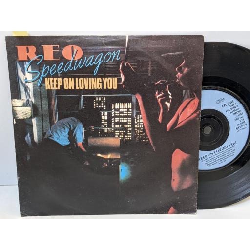 REO SPEEDWAGON Keep on loving you, follow my heart, 7" vinyl SINGLE. EPC9544