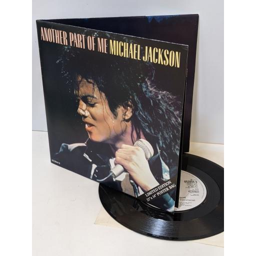 MICHAEL JACKSON Another part of me, (instrumental), 7" vinyl SINGLE. 6528440. POSTER SLEEVE